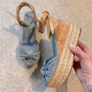 MICHAEL KORS JEANSE WEDGES SANDALS 👡 SZ 5,5